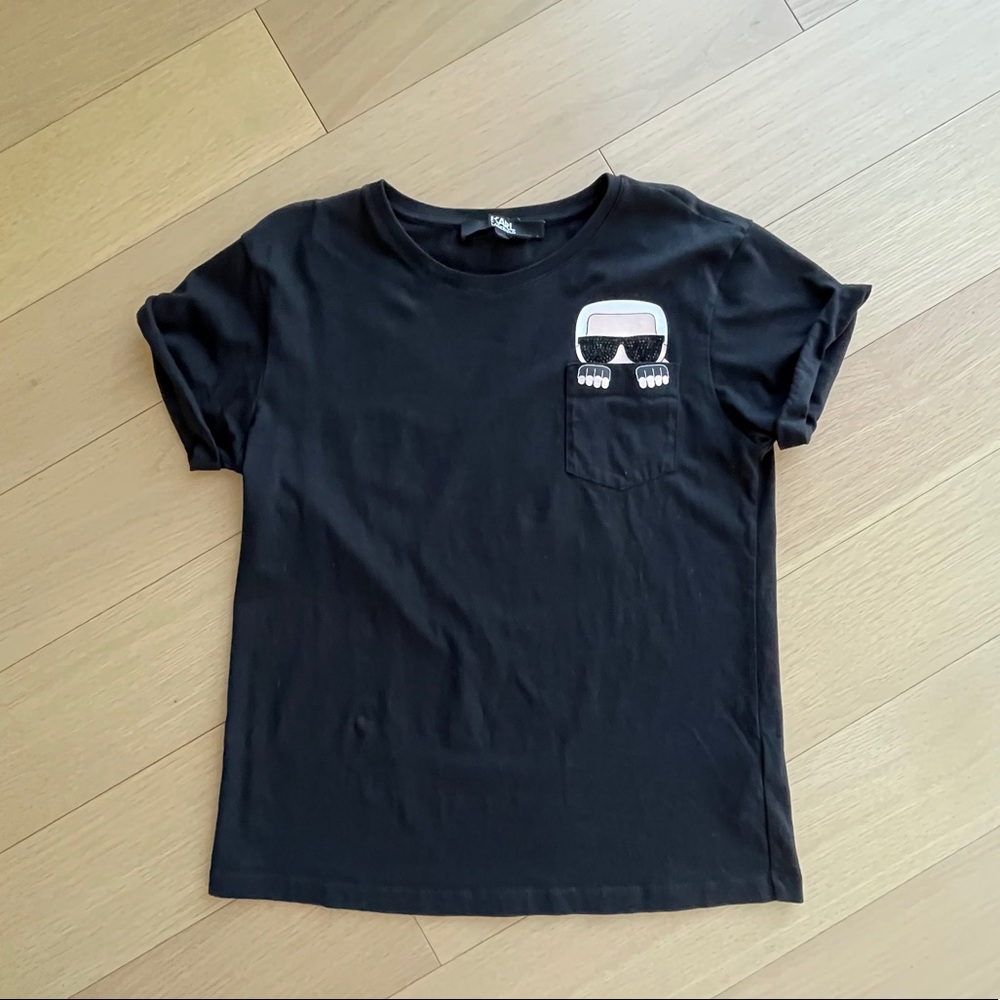 Karl Lagerfeld Black T-Shirt